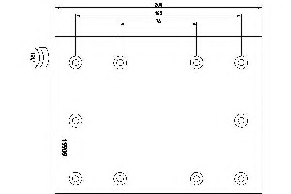 DON RW/21/1 Brake Lining, drum brake
